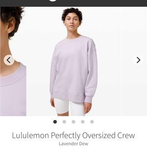 Lululemon oversized crew, size 14, dusky lavender colour